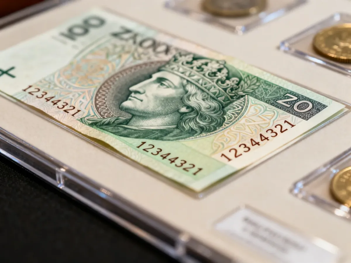 Banknot złotowy z palindromicznym numerem seryjnym