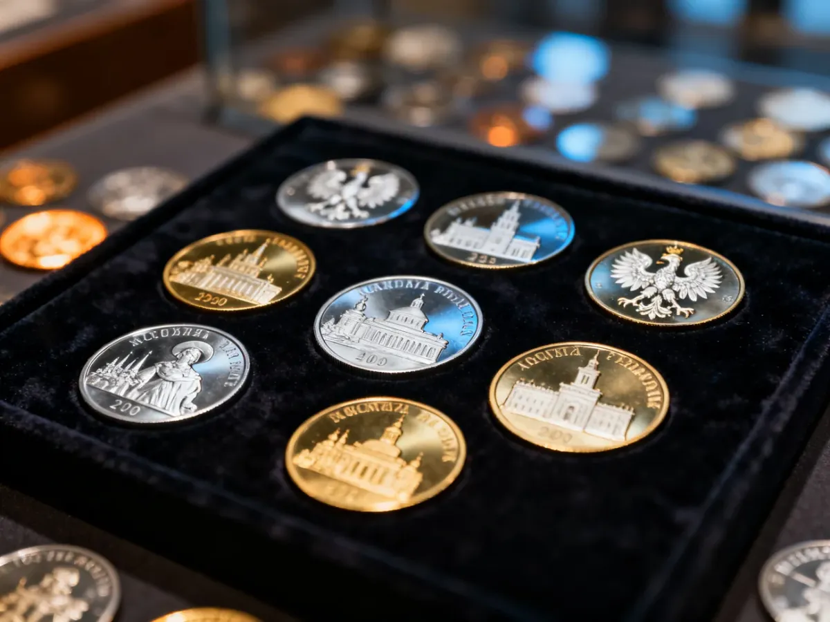 Kolekcja polskich monet okolicznościowych z motywami historycznymi i architektonicznymi
