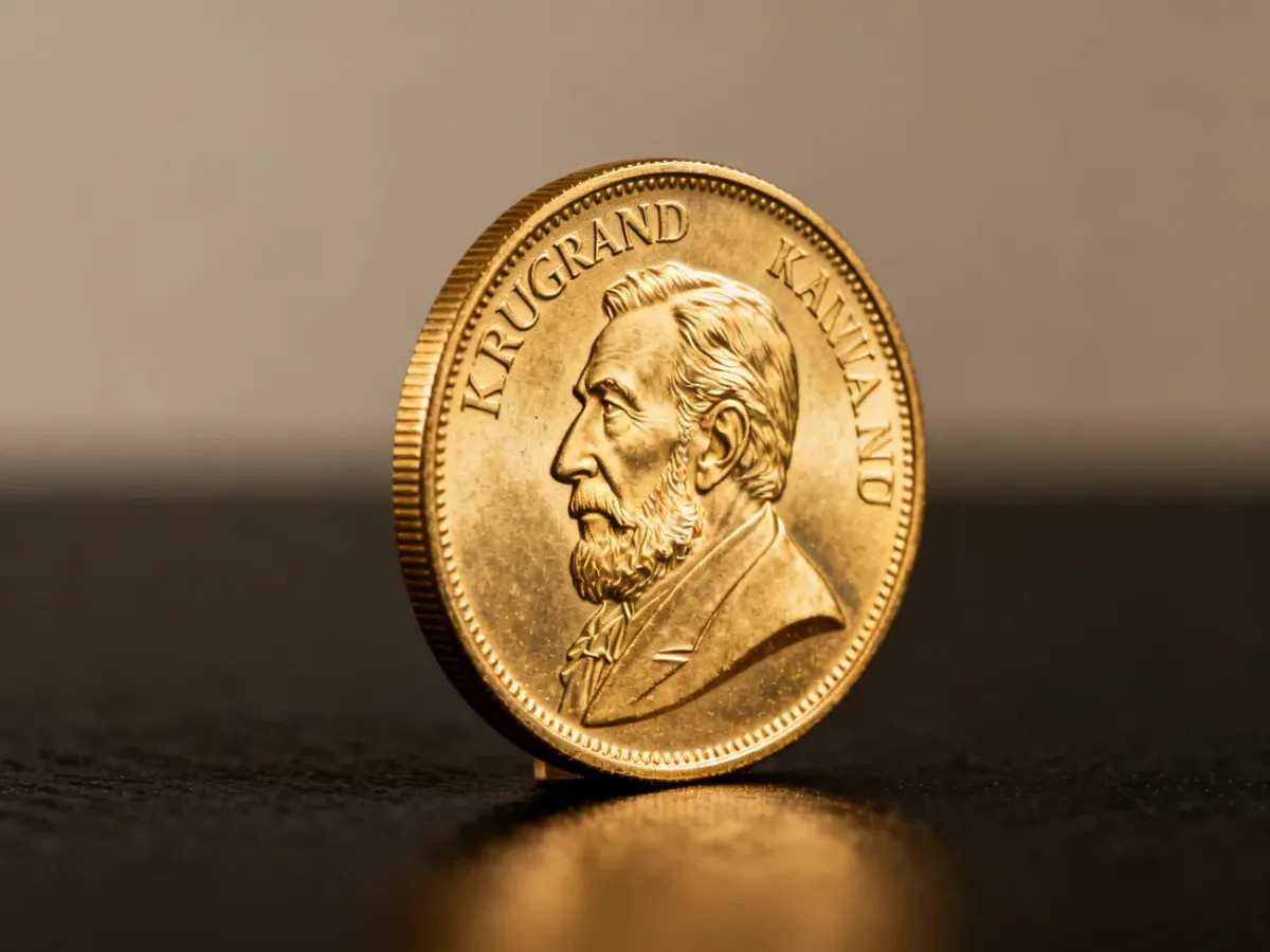Złoty Krugerrand z profilem Paula Krugera