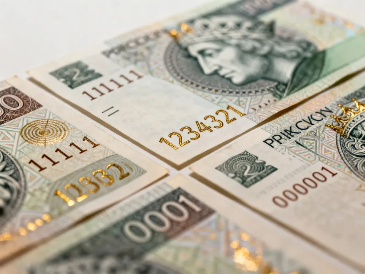 Kolekcjonerskie polskie banknoty z charakterystycznymi numerami seryjnymi